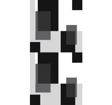 Black and white color blocks fridge decal - TenStickers