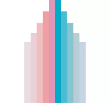 Pastel colors shades color block wallpaper sticker - TenStickers