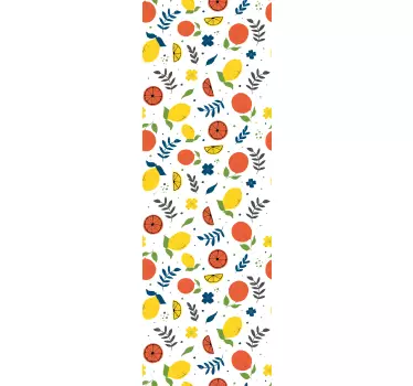 Colorful Fruit Patterns shower screen sticker - TenStickers
