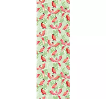 Colorful Bird Pattern shower screen sticker - TenStickers