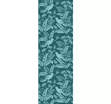 Shower screen sticker birds among foliage - TenStickers