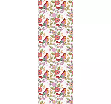 Shower screen sticker colorful birds design - TenStickers
