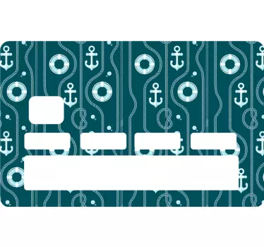 Anchors and Circles credit card sticker - TenStickers