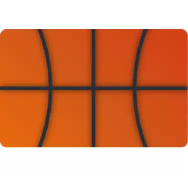 Basketball inspired credit card sticker - TenStickers