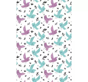 Shower screen sticker vibrant bird design - TenStickers