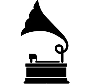 Gramophone MacBook Sticker - TenStickers