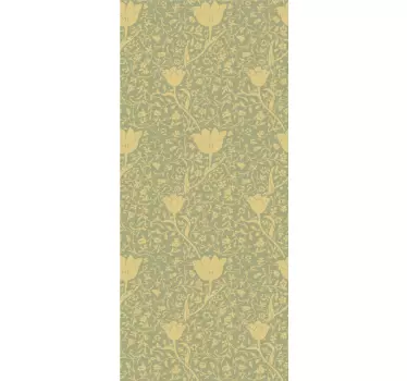 Floral fabric layer shower screen sticker - TenStickers