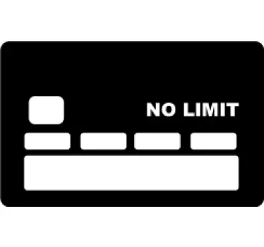 Original No limit bank card sticker - TenStickers