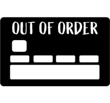 Black Bankrupt bank card sticker - TenStickers