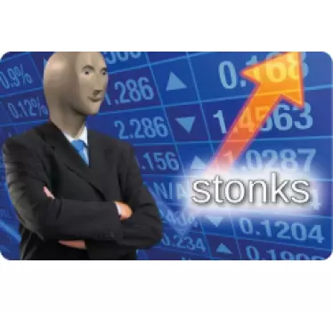 Funny stock joke blue credit card sticker - TenStickers