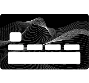 Credit card sticker curvy line design - TenStickers