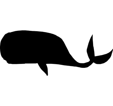 Whale Silhouette chalkboard sticker - TenStickers