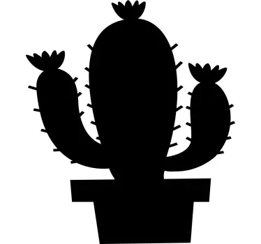 Charming Cactus Silhouette chalkboard sticker - TenStickers