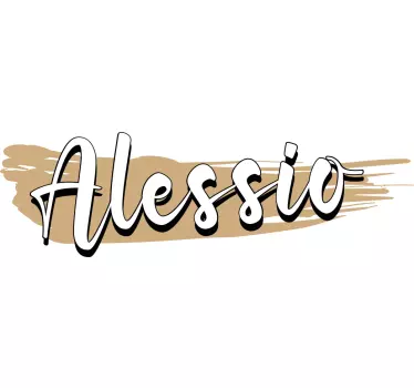 Artistic design with name and paint motorcycle decal - TenStickers