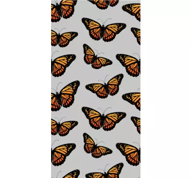 Vivid butterfly pattern shower screen sticker - TenStickers