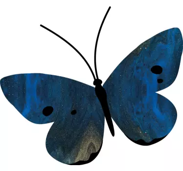 Elegant blue design butterfly wall sticker - TenStickers
