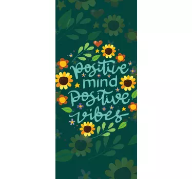Optimistic Thoughts Uplifting Energy door sticker - TenStickers