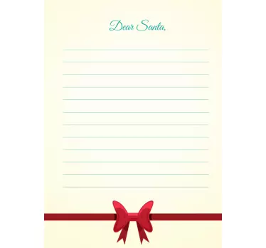 Whiteboard sticker santa list template - TenStickers