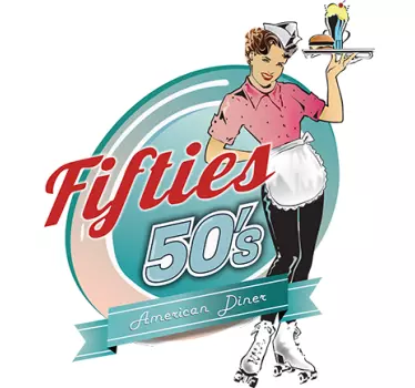 American Waitress Wall Sticker - TenStickers