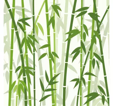 Shower screen sticker bamboo shower screen - TenStickers