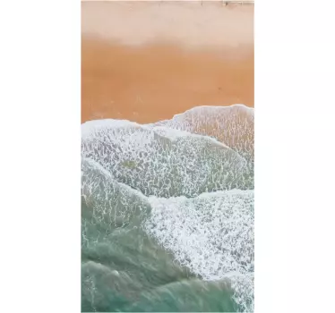 Shower screen sticker ocean wave design - TenStickers