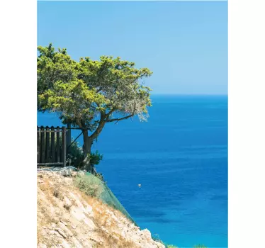 Shower screen sticker scenic ocean view - TenStickers