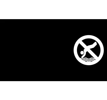 No Swimming Sign shower screen sticker - TenStickers