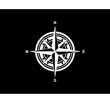 Shower screen sticker compass direction marker - TenStickers