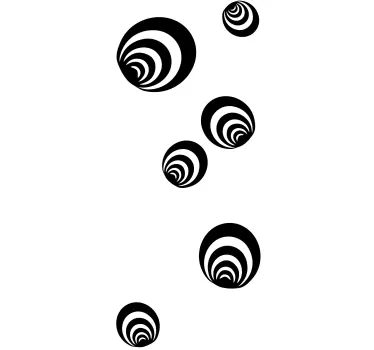Shower screen sticker whimsical spiral designs - TenStickers