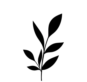Minimalist Leaf Motif shower screen sticker - TenStickers