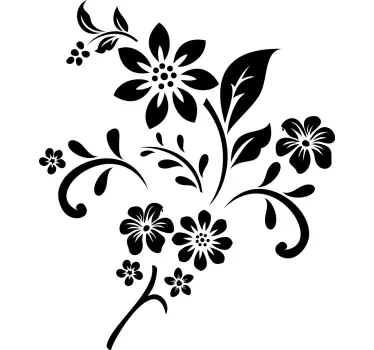 Floral Nature Patterns shower screen sticker - TenStickers