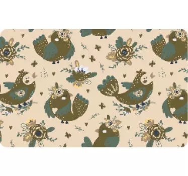 Charming Bird Pattern credit card sticker - TenStickers