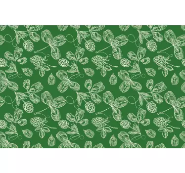 Leafy Green Motif shower screen sticker - TenStickers