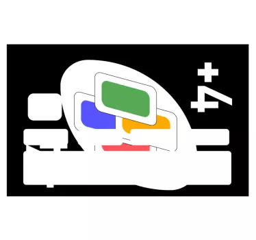 Colorful game card credit card sticker - TenStickers
