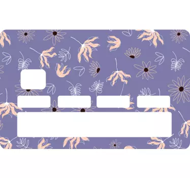 Credit card sticker floral pattern design - TenStickers