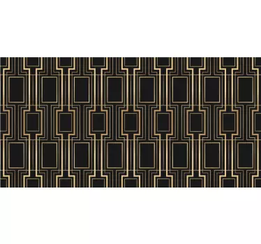 Golden and black deco pattern decals for furniture - TenStickers