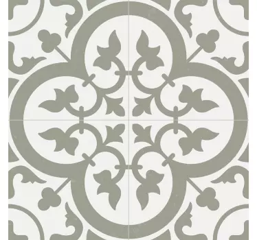Moroccan tile evergreen fog color tile transfer - TenStickers