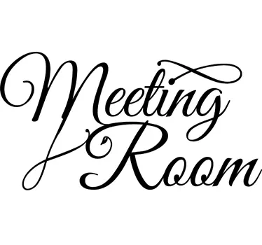 Meeting room door sign with text sticker - TenStickers