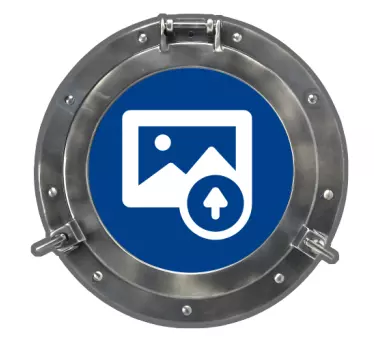 Customisable submarine porthole ocean 3d wall sticker - TenStickers