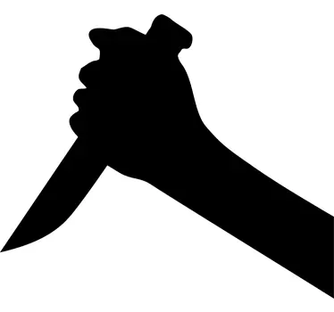 Psycho Knife Shower Sticker - TenStickers