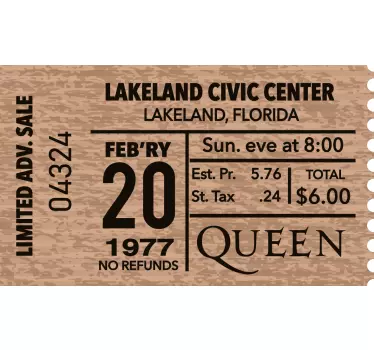 Wall sticker lakeland civic center ticket - TenStickers