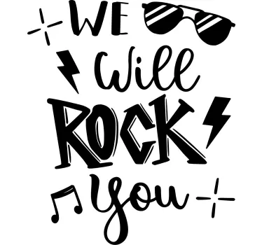 Musical sticker we will rock you - TenStickers