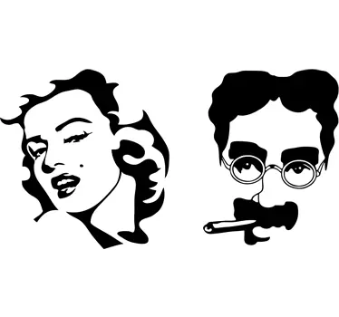 Marilyn Groucho toilet sticker - TenStickers