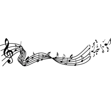 Flying Musical Notes Sticker - TenStickers
