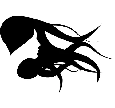 Woman In The Wind Sticker - TenStickers