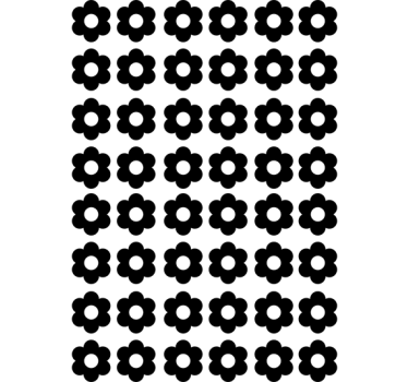 Flower Pattern Wall Sticker - TenStickers