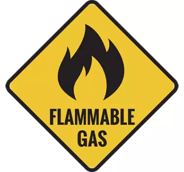 Flammable Gas Sticker - TenStickers
