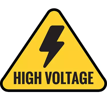 High Voltage Sign Sticker - TenStickers