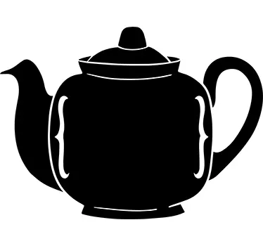 Teapot Silhouette Wall Sticker - TenStickers