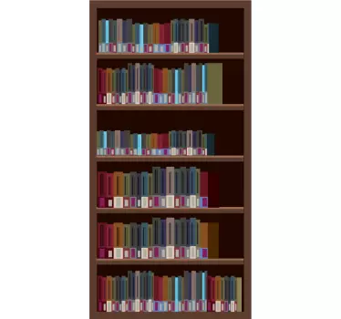 Bookcase vinyl door stickers - TenStickers